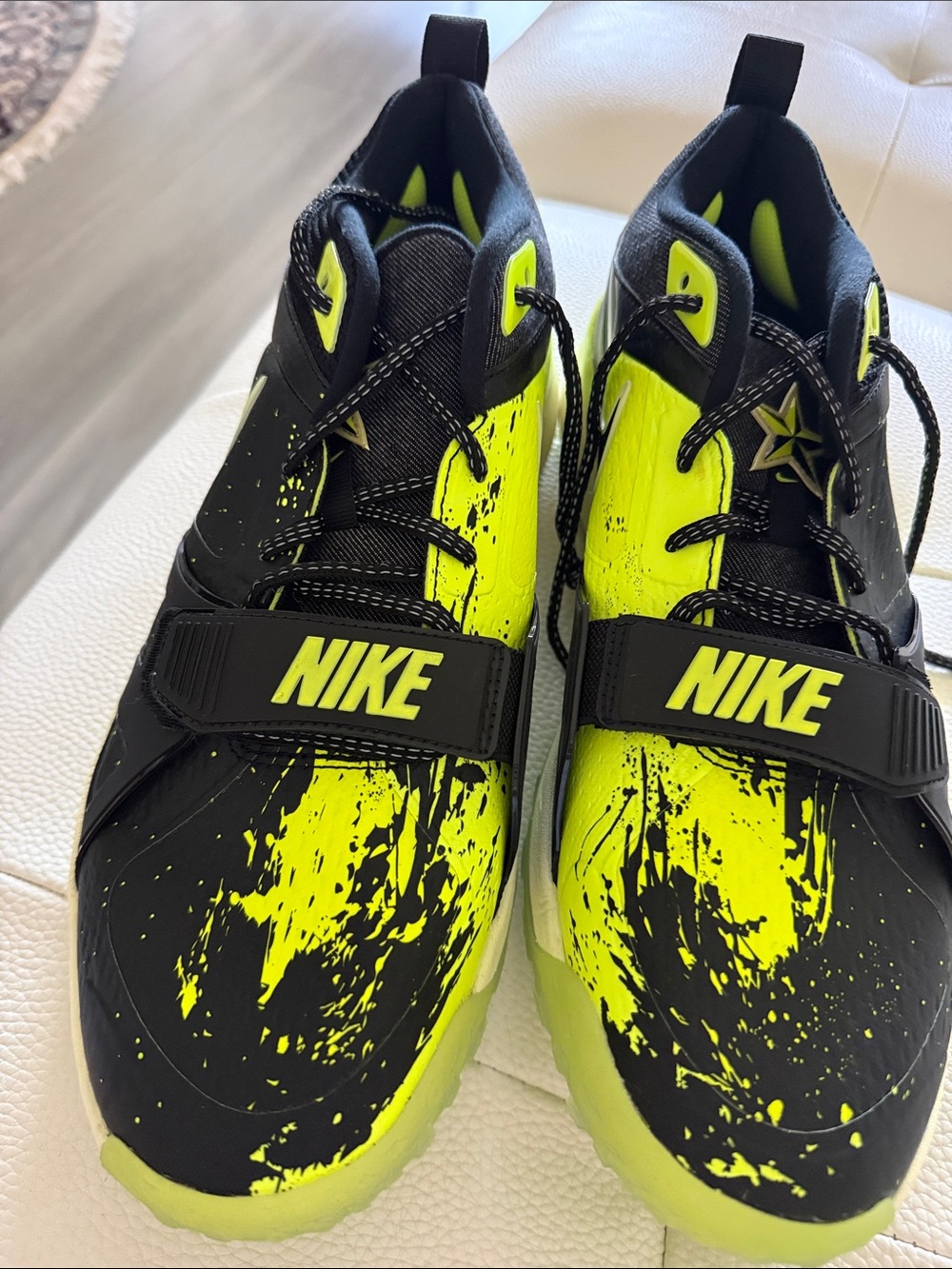 Nike Kids Basketball Sneakers in Neon Yellow and Black